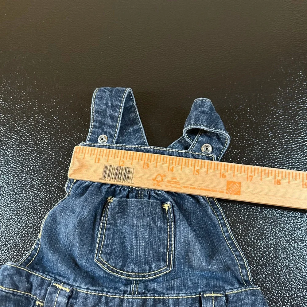 Old Navy Denim Jumper Dress Cute Pocket Detail Adjustable‎ Straps 12-18M